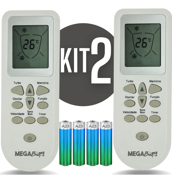 Kit 2 Controle Remoto Para Ar Condicionado Consul Split Bem Estar