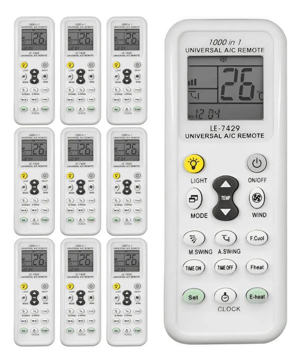 Kit 10 Controle Ar Condicionado Universal 1000 Em 1